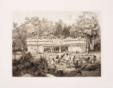 Frederick Catherwood : "Temple at Tuloom" (1844) — Giclee Fine Art Print