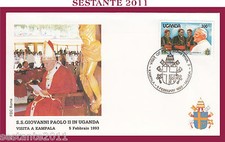 W105 VATICAN FDC ROME VISIT JOHN PAUL II TO AFRICA UGANDA KAMPALA 1993