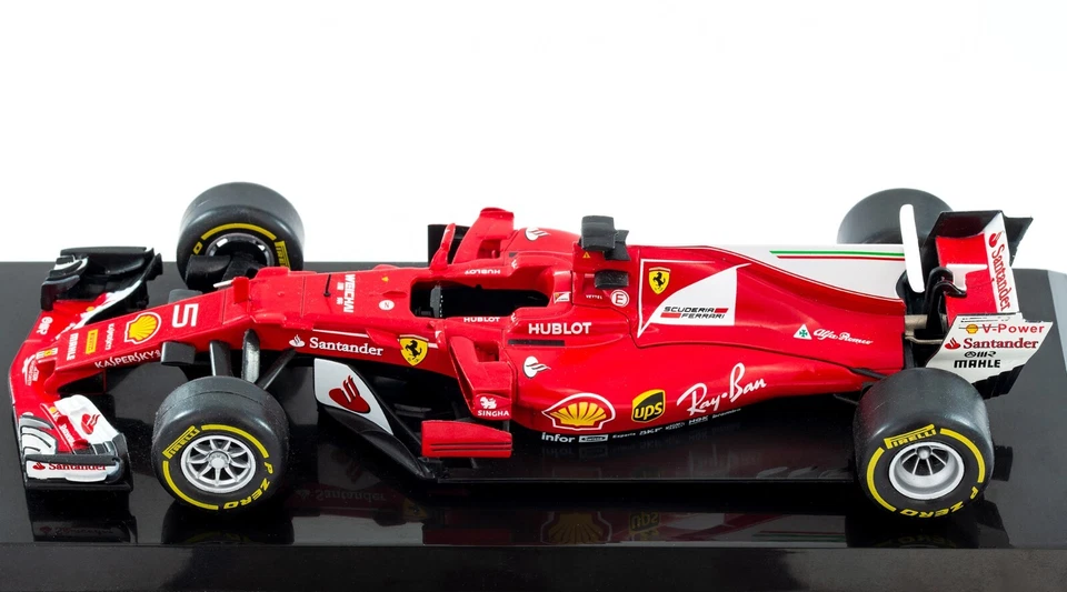 Ferrari SF70H Sebastian Vettel 2017 Modellino Scala 1:24 Formula 1 F1 Numero 5 - Immagine 4 di 4
