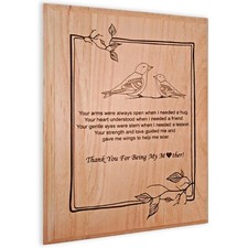 Gifts for Mom from Daughter or Son Engraved Wood Wall Art 7"x9" Mothers Day Gift
