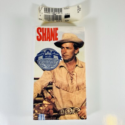 SHANE VHS Movie 1952 Western Movie Sealed w/WATERMARKS - Paramount