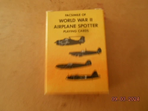 VTG WW2 AIRPLANE SPOTTER PLAYING CARDS US GAMES SYSTEMS