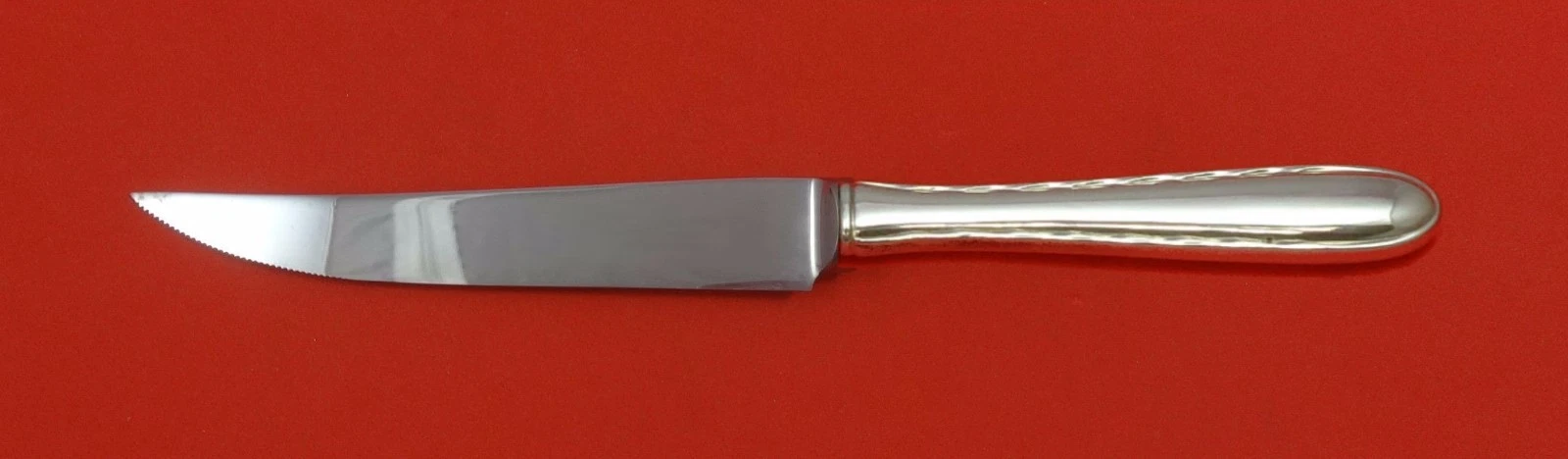Silver Flutes by Towle Sterling Silver Steak Knife Serrated HHWS Custom 8 1/2"
