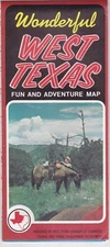 1970's West Texas Attractions And Map Brochure