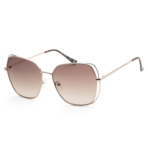 Lunettes De Soleil GUESS GF0365 - Style Aviateur, Or Et Brun - Taille 59-14-135 - Neuf Avec étiquettes