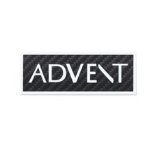 ADVENT Speaker Custom Made Logo Badge carbon fibre 106mm 4.17" X39mm 1.54"