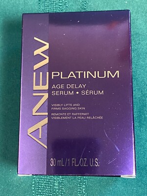 NEW Avon Anew Platinum Age Delay Serum Lifts & Firms Sagging Skin Full Size 1 oz