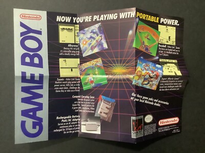 Gameboy Now You're Playing With Portable Power DMG-USA-1 Insert Poster Only