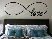 LOVE INFINITY ROMANTIC Wall Lettering Words Decal Vinyl Quote Sticker Decor 24"