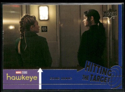 2023 Marvel Hawkeye Hitting the Target Blue Parallel /199 #8 - Pugh Steinfeld