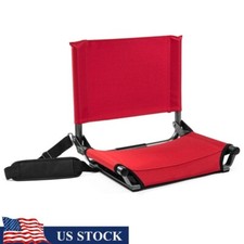 Lightweight Portable Stadium Seat W/ Back Support Bleachers Picnic Tables New