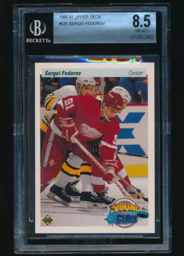 1990-91 Upper Deck rookie #525 Sergei Fedorov young guns RC BGS 8.5