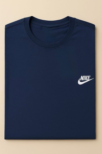 Nike Men's Casual Cotton Crew Neck Tee Short Sleeve Embroidered Logo Shirt - Picture 3 of 4