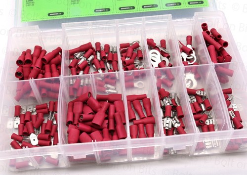 Assorted Pre-insulated Red Terminals Kit male/female/ring Recovery/Defender/4x4 - Picture 2 of 4
