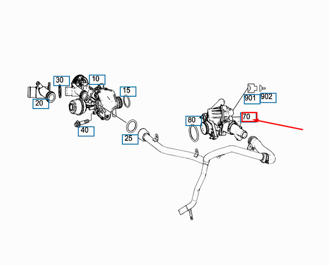 2013 MERCEDES BENZ A45 AMG Thermostat Housing A2702000615 for sale