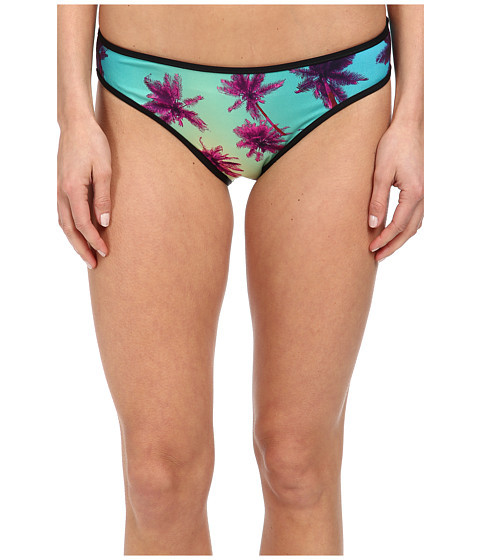 CARVE DESIGNS JANIE REVERSIBLE BIKINI SWIM BOTTOMS PALMS BLACK