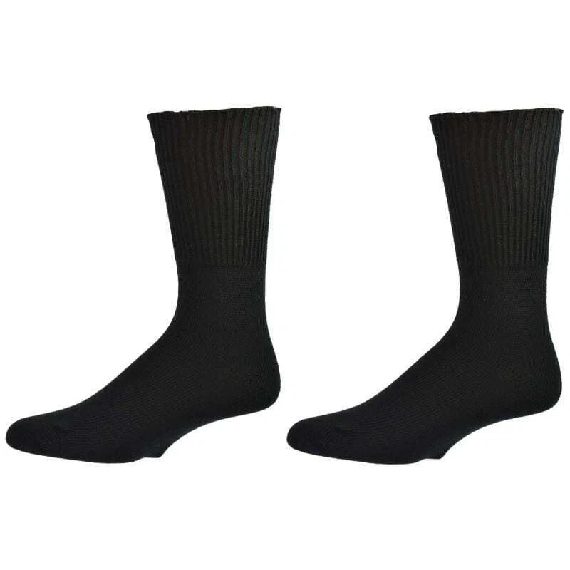 Sierra Socks Men's Combed Cotton Socks with Reinforced Toe, Dressy or Casual