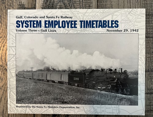 System Employee Timetables Volume Three Gulf Lines Nov 29, 1942 Gulf, CO, SF