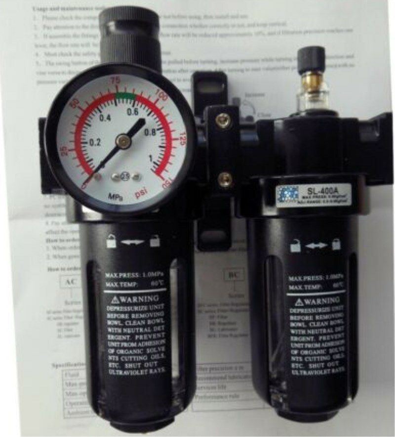 New SFC-300 G3/8'' Pneumatic Air Filter Regulator Lubricator SL300A BSP 3/8 New SFC-300 G3/8'' Pneumatic Air Filter Regulator Lubricator SL300A BSP 3/8