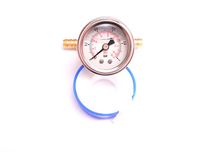 RSR Benzindruck Anzeige Manometer SET 1BAR Ölgefüllt Benzindruckmesser Prüfer GT