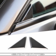  Front Window Glass Triangle Cover Trim For Dodge Challenger 2009 Carbon Fiber