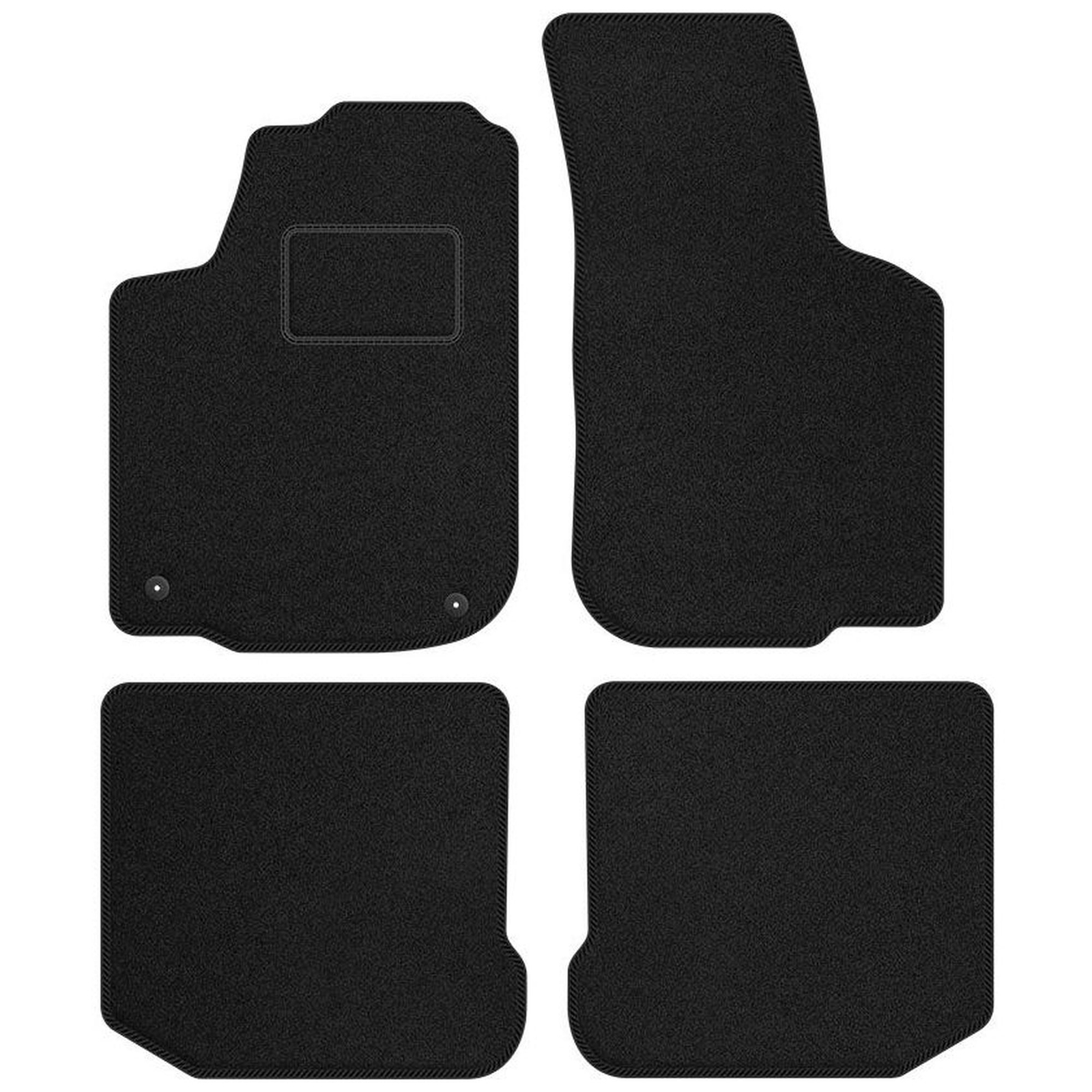 Tapis Skoda Octavia I antidérapant en velours noir contre l'usure du sol