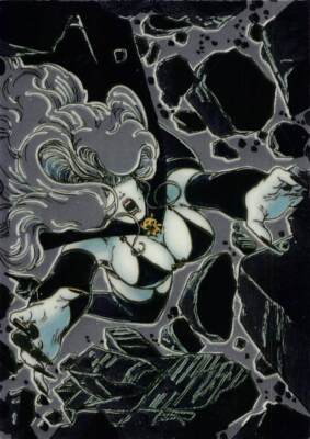 Lady Death - Evil Ernie - Chromium Card Jensen Wizard Chaos Comics