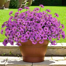 48 bunches of UV-protected simulated silk flowers simulated plants (purple)