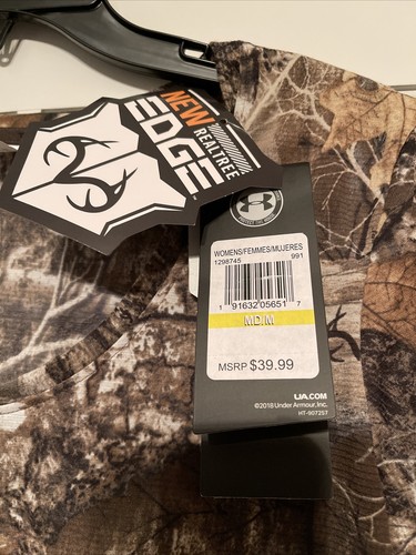 UNDER ARMOUR Threadborne Early Season Womens Hunting Short Sleeve Realtree Edge - Picture 2 of 3