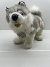 Vintage Classic Aurora Hand Crafted Siberian Husky Dog Plush 1996 blue eyes