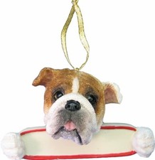 BULLDOG--Santa's Pals DOG Christmas Ornament by E S Pets-Personalizable