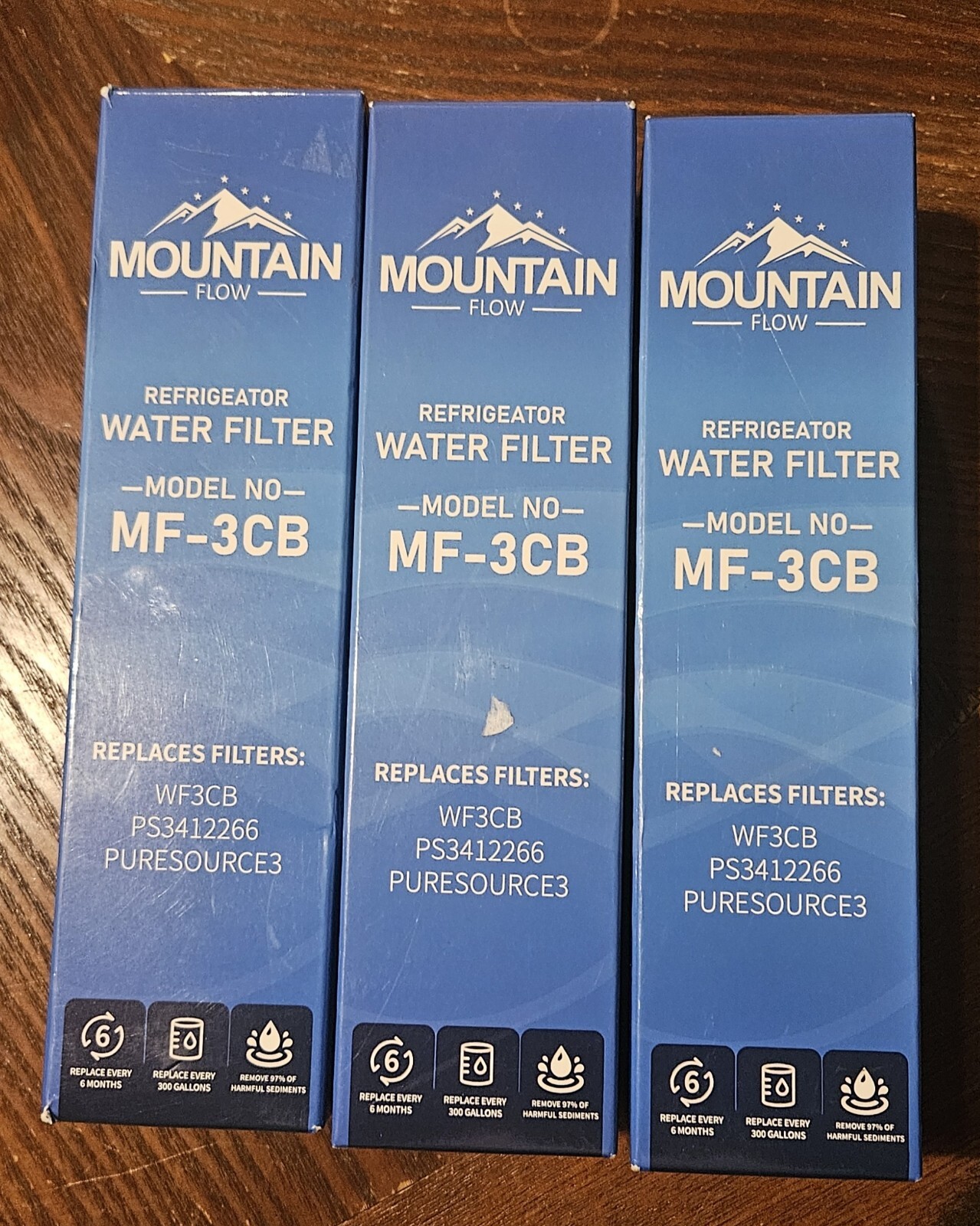 LOT of 3 Mountain Flow Refrigerator Water Filter Model MF3CB eBay