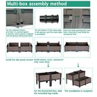 2x Elevated Rectangular Raised Garden Bed Flower Vegetable Grow Planter Care Box