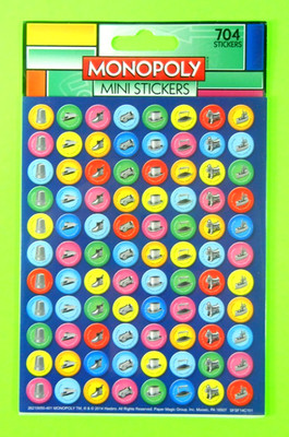 Eureka Monopoly Tokens Chart Stickers  Sticker Pack