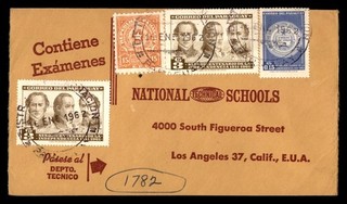 Mayfairstamps Paraguay 1962 affrancatura mista a Los Angeles CA USA copertina cca_26923