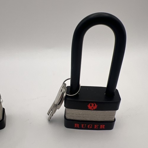 Lotto 2 Ruger Gun Lock 5025 per fucili pistole revolver 4 chiavi e istruzioni - Foto 2 di 4