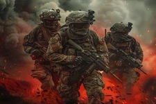 US MILITARY ARMY AIR FORCE SOLDIER STRETCHED CANVAS WALL ART READY TO HANG MC22