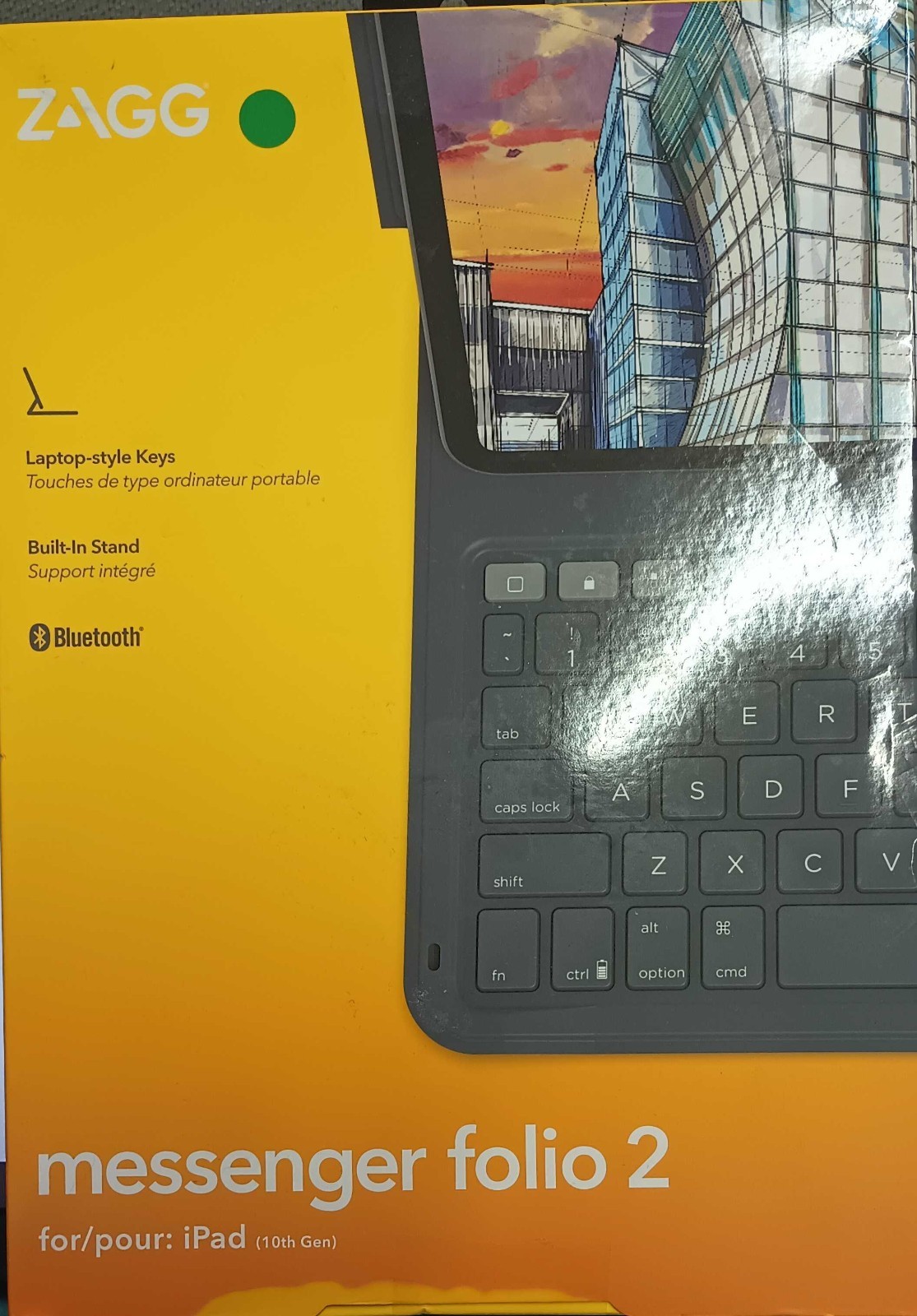 ZAGG Messenger Folio 2 Tablet Keyboard & Case, Built-in Stand for iPad 11