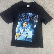 Vintage Garth Brooks Shirt Mens Large Black 90s Hanes Beefy-T Graphic Tee