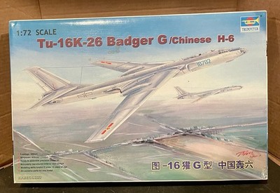 Trumpeter Tu-16k-26 Badger G Model Kit 1/72 01612 Parts Sealed US Seller