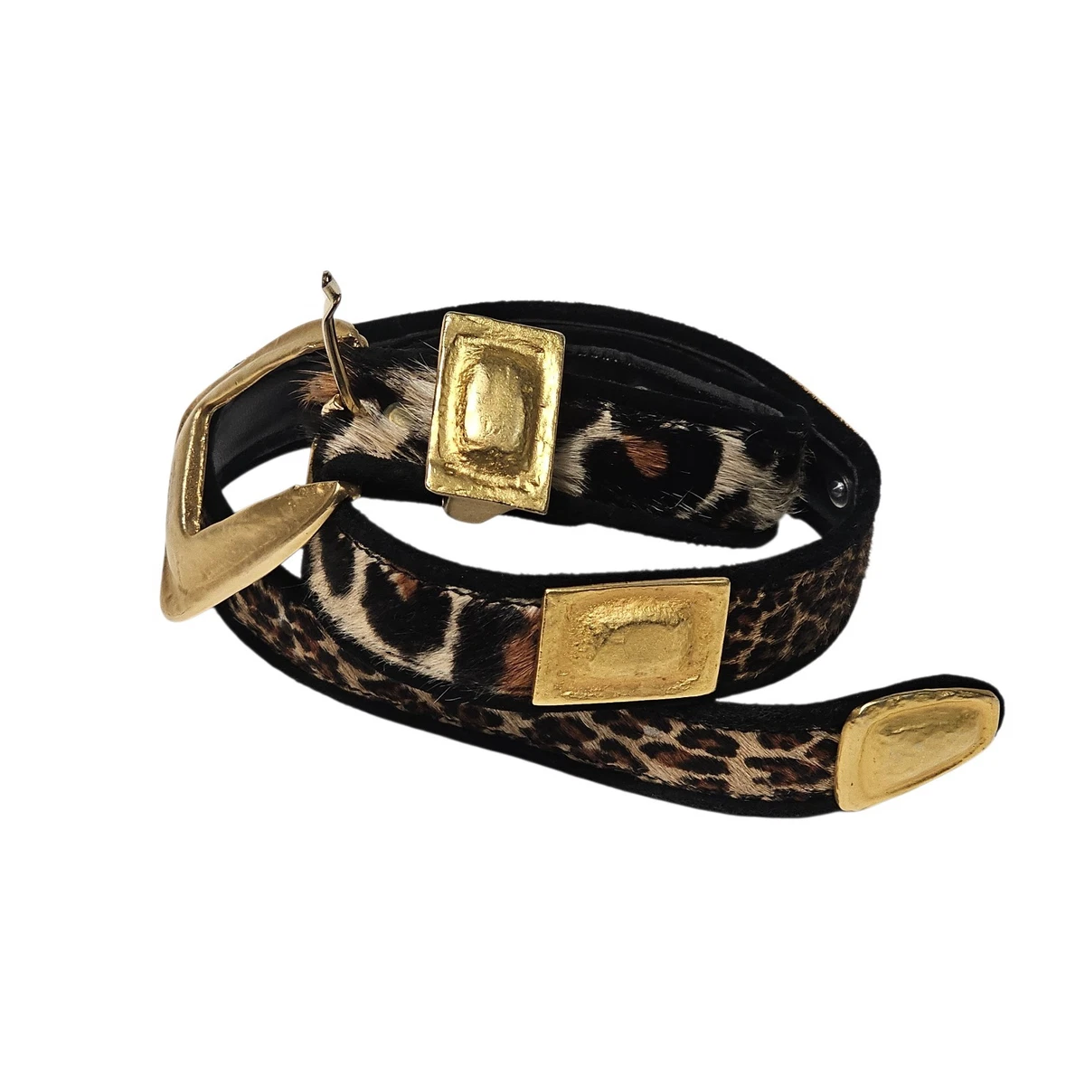 VTG‎ Leather Shop Snake Skin Belt Gold Buckle Vintage Designer Belted Waist S/M Animal Print Waist Belt Gold Belts for Women for sale | eBay main image 3