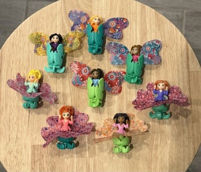 Kinder Joy Fairies & Friends 8 Fairies Complete Set Collectible Figures + BZP