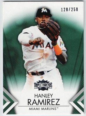 2012 Topps Triple Threads Hanley Ramirez Green Emerald Parallel /250 #35 Marlins