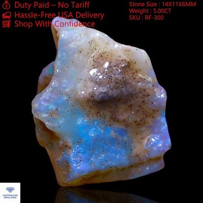 5.00 Cts Natural Australian Fire Opal Gemstone Pendant Supply Rough 14x11x6 mm