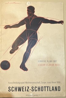 Switzerland v Scotland Official Football Programme Stadion St. Jakob Basel 1957