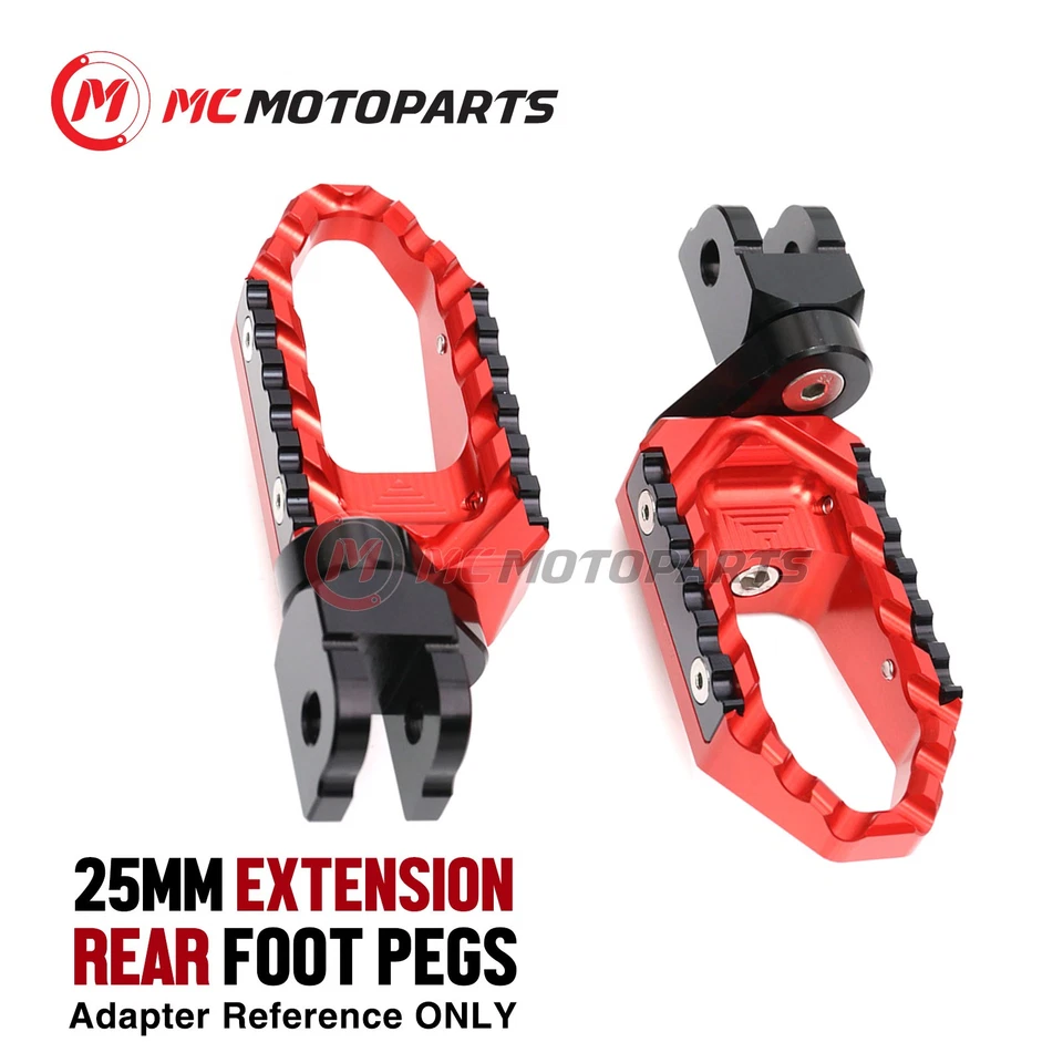 Para Ducati 1098 S/R/EVO 2007-2009 1 pulgada estriberas anchas traseras de pasajero descendente Foto 4 de 4