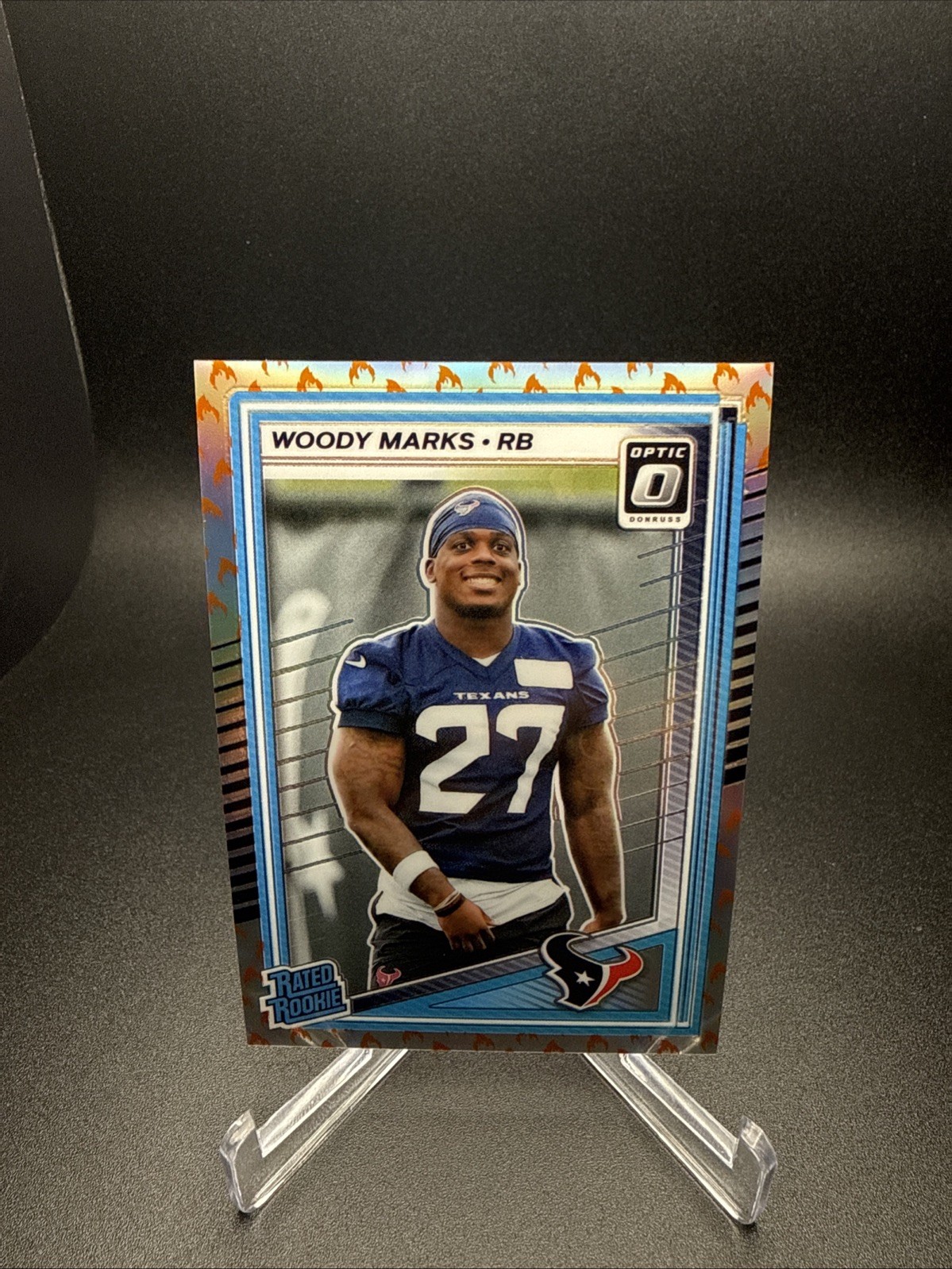 2025 Panini Donruss Optic Rated Rookie Woody Marks Fire Emoji #288 Texans