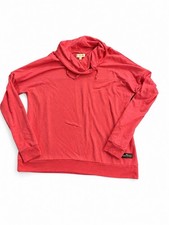 Simply Southern Collection Pink Cowl Neck Drawstring Pullover Sweatshirt M