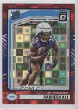 2024 Donruss Rated Rookie Optic Preview Red Pandora Prizm Rasheen Ali #347 1al1