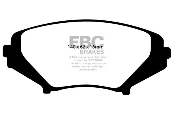 EBC DP51665NDX BRAKE PAD SET DISC BRAKE Front